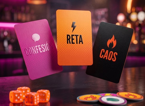Los tres mazos reales de Bebology: Confiesa, Reta y Caos