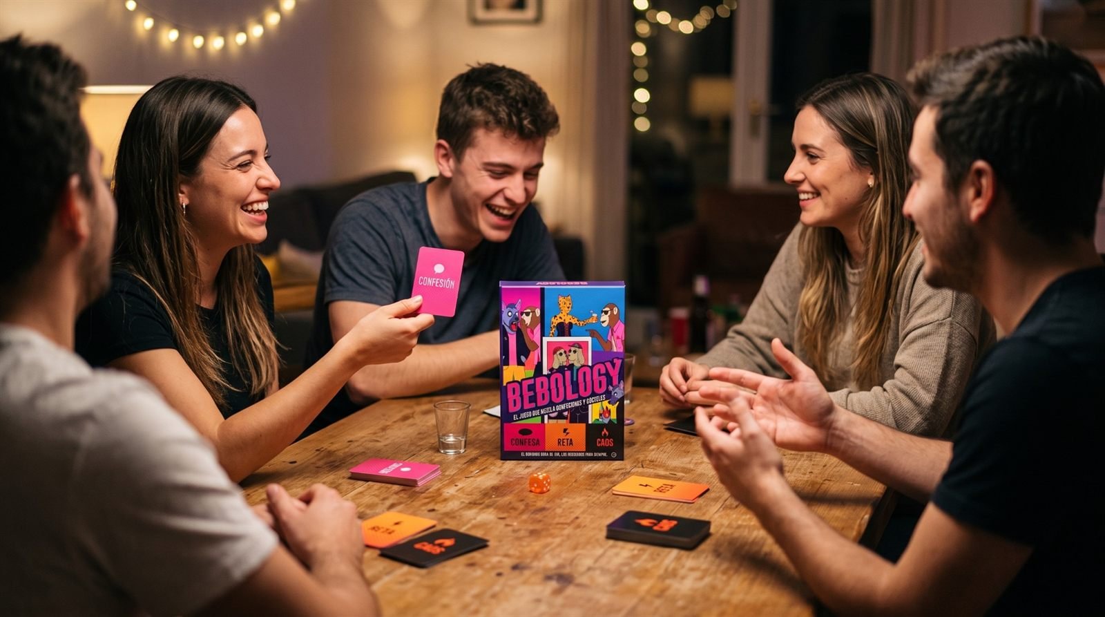 Amigos jugando Bebology